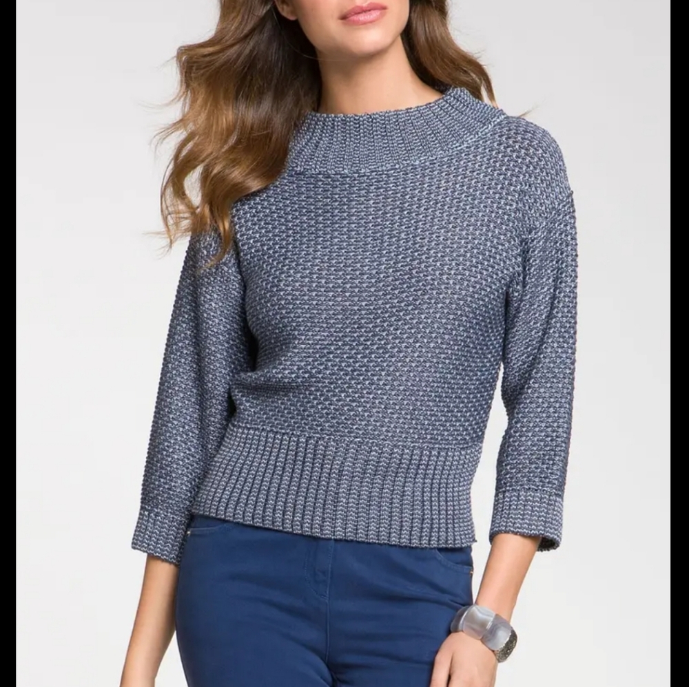 St John Yellow Label Viscose Blend Mock Turtle Nec